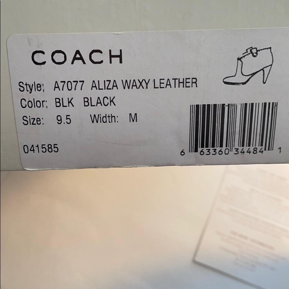 Coach Aliza leather low boot-black size 9.5 - Picture 9 of 12
